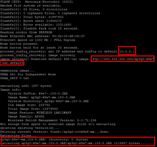 Convert Cisco AP to Autonomous Mode - WYFI.ca